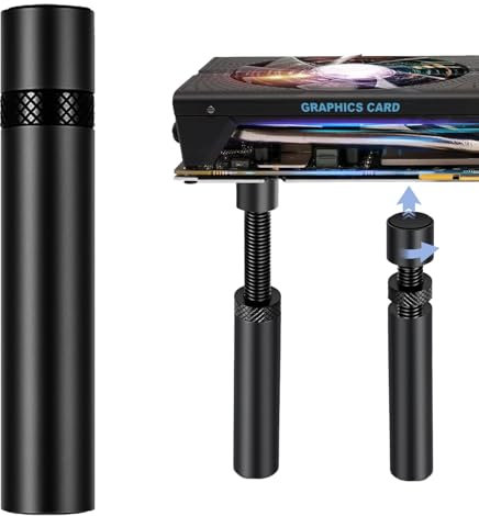 MHDUYEG Graphics Card Holder GPU Holder Height-Adjustable Graphics Card Holder Aluminium Graphics Card Holder with Magnet with Lightweight and Durable Black 74 mm - 120 mm