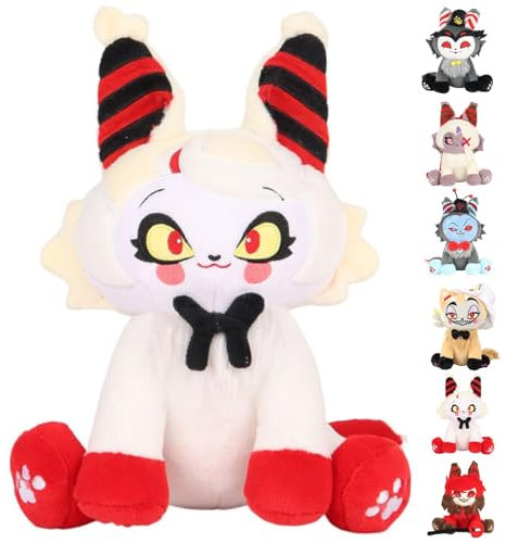 Oseczmut Husk Hotel Plüsch | H-azbin H-otel Plüsch | Angel Dust Plüsch Für Hazbins Hotel Plüsch, Cartoon Anime Charakter Katze Gefülltes Weiches Plüschtier, Anime Peripherie Plüschfiguren Spielzeug