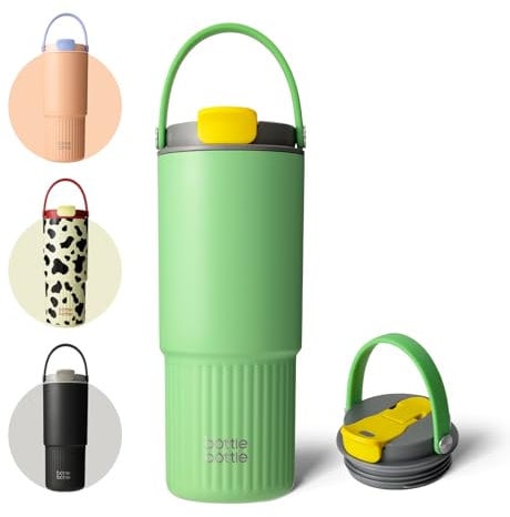 BOTTLE BOTTLE Insulated Water Bottle with Straw and Handle Stainless Steel Water Bottles for Car Sports Home Office and School 750ml Leak Proof Bottles(Sage)