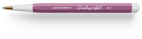 LEUCHTTURM1917 372217 Drehgriffel Nr. 1, Messing, Aluminium, Gelstift mit schwarzer Tinte, designprämiert, Dusty Rose