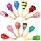 ZOOMPIL Maracas de Madera, Mini Cascabel de Maracas, 12pcs Traqueteos Shaker de Madera, Colección De Juguetes Musicales para Niños Percusivos, Colores y Patrones Aleatorios