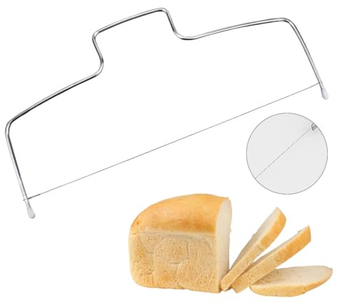 SGERUFZ 1 Pcs Coupe-Gâteau, Aide à la Découpe de Gâteau en Fil d'Acier Inoxydable (Noir)