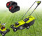 Tondeuse à Gazon Sans Fil, 1600W Ultra-Légère,Tondeuse électrique Autotractée, Autonomie 45 Min,Bac à Herbe 40l, Hauteur de Coupe Réglable (30mm/50mm/70mm),Autonomie de 45 Minutes,2 batteries