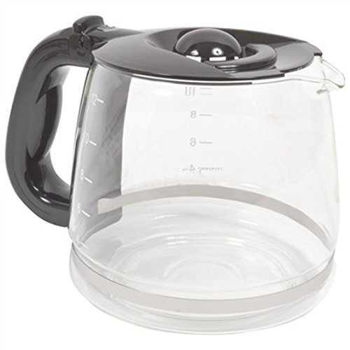 SPARES2GO Glass Jug Carafe for Russell Hobbs 18498-56 Cottage Country Cream Coffee Machine