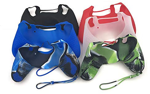 Carcasa completa de silicona de repuesto para mando Playstation 4 PS4 (azul camuflaje)