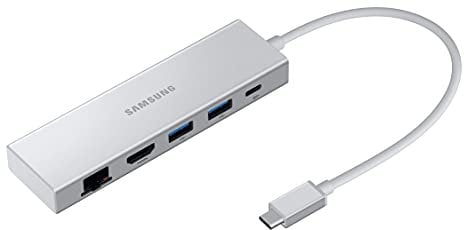 Samsung Adaptateur multiport USB C, USB C, HDMI FHD et RJ45 Argenté