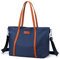 Sac pour ordinateur portable étanche et léger en nylon pour femme - Pour ordinateur portable de 15,6 pouces, Bleu foncé., X-Large