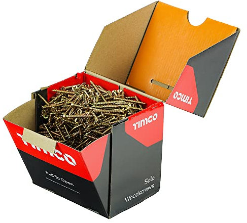 TIMCO Solo Lot de vis à bois Doré 4 x 30 mm