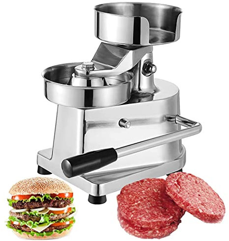 Pressa Per Hamburger Manuale Commerciale, Pressa Per Hamburger Manuale in Acciaio Inossidabile Pressa Per Hamburger Antiaderente Per Fare Facilmente Deliziosi Hamburger,5inch/13cm