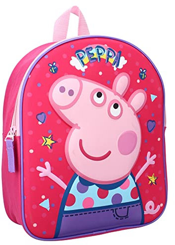 Backpack 3D Peppa Friends Around Town - Fuchsia One