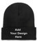 Whhzhao Maßgeschneiderte Beanie-Mütze mit personalisiertem Text, Foto und Logo Strickmütze mit Bündchen für Männer und Frauen