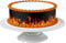 Tortenband Feuer essbar - 4 Stück á 24cm x 5cm passend für Torten bis 30 cm zum mitessen - kreative Dekoration für Torten