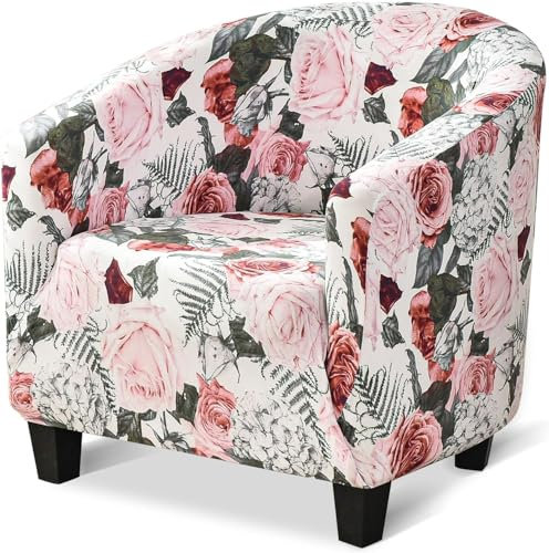 jianyana tullsta sesselbezug, Universal Sesselschoner Elastisch Sesselüberwurf sesselbezug Stretch hussen für Sessel für Einzelsofa, Clubsessel, Cocktailsessel, (Blume-f)