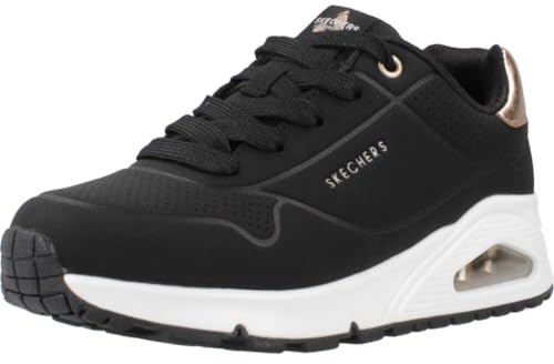 Skechers Unisex Kinder Street Girls Sneaker, Schwarzer Synthetikbesatz, 35.5 EU