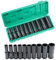 ANBOO Jeu de Douille a Choc, 10 pièces Coffret Douilles Longue 10-24mm, Douille a choc hexagonale 1/2, Cle a Douille pour Visseuse et Perceuse