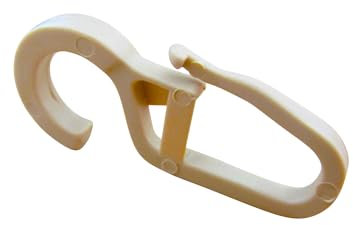 rewagi 25-1000 Stück - Überklipshaken, Gardinenhaken, Faltenlegehaken beige Ø 10mm (beige 200 Stück)
