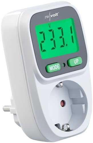 revolt Strommessgerät: Digitaler Energiekostenmesser, beleuchtetes LCD-Display, bis 3.680 W (Stromkostenmessgerät, Energiekostenzähler, Waschmaschine)