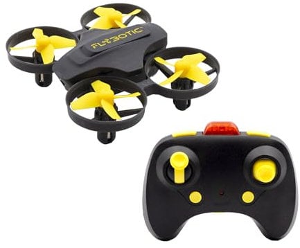 FLYBOTIC - Drone télécommandé Tech Drone - Infra-rouge – Jaune - 8cm