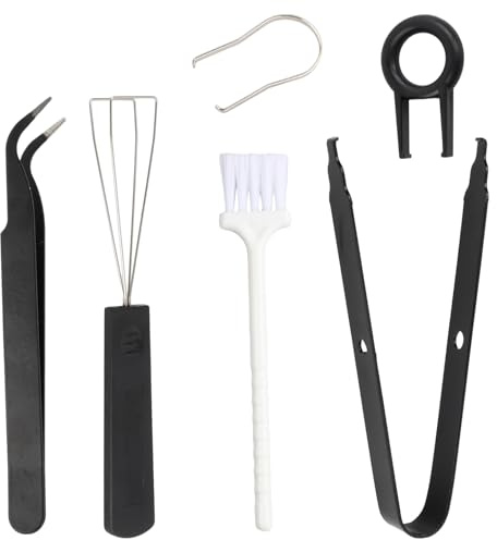 Keycap Remover Puller, 6 Stück Tastenkappen Entferner Werkzeug Set, Tastaturabzieher Tastaturbürste für Tastatur Sauber, Universal Switch Puller, Tastenkappen-Pinzette für mechanische Tastaturen