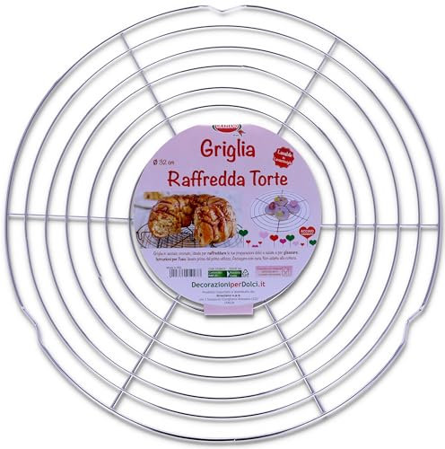 Graziano 8011684059033 Grille refroidit Gâteaux 32 cm, acier inoxydable