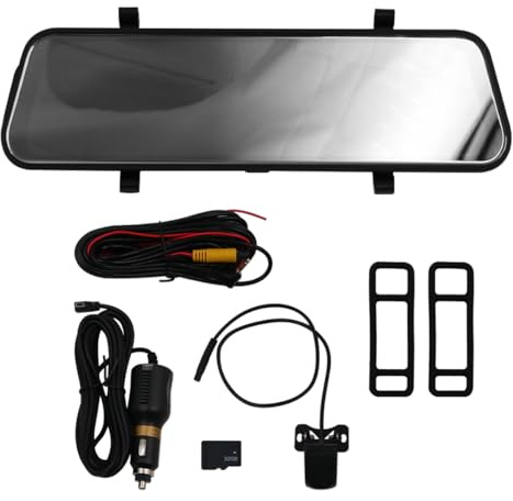 Tiardey 10-Zoll-Spiegel-Dashcam vorne und hinten mit 32G-SD-Karte, Auto-Rückspiegel-Dashcam, verstellbare Rückwärtslinie, IP69 wasserdichte Rückfahrkamera