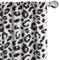 ABAKUHAUS Leopard Vorhänge 2er-Pack, Drucken Monochrome Hintergrund mit einem Repetitive Sketchy Style-Spots, Vorhang für Wohnzimmer Schlafzimmer, 4 Stück 75 cm x 225 cm, Charcoal Grau und Weiß