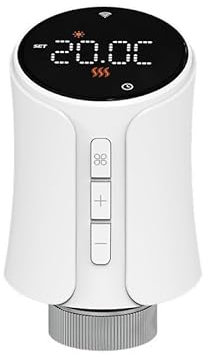 Haozee Termostato intelligente per termosifone Wi-Fi, attuatore per radiatori TRV, valvola termostatica programmabile, regolatore di temperatura con controllo vocale Alexa