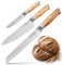 Moritz & Moritz Basic Messerset 3-teilig bestehend aus Universalmesser, Brotmesser und Kochmesser – ultrascharf, Ergonomisch und langlebig für präzise Schnitte - Messer Set perfekt für Hobbyköche