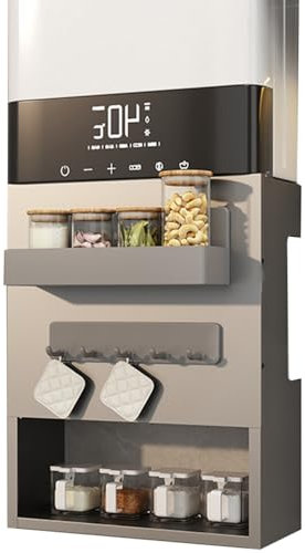 Revêtements De Tuyaux, Métal Magnétique Cache-tuyau De Salle De Bain, Boîtier De Compteur Chaudière Murale, Cuisine Cache-tuyau De Gaz Avec Kit De Rangement Pour Garage Bureau Salle D'artisanat(35x17x