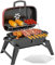 Outsunny Parrilla de carbón plegable con área de cocción de 1232 cm², ventilación ajustable, termómetro, asas para camping, picnic, color rojo