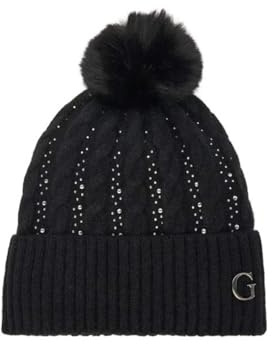 GUESS Hüte Damen Schwarz Aw5385 pol01 bla, Schwarz , 56