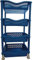 A406 4 Tier Stackable Rectangular Vegetable Rack kitchen Garage Storage Utility (Blue)