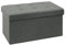 BRIAN & DANY Faltbarer sitzhocker Leinen Sitzbank mit Stauraum, Dunkelgrau, 76 x 38 x 38cm