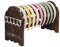 J JACKCUBE DESIGN Headband Holder Stand, Rustic Wood Hair Hoop Display Hairband Jewelry Necklaces Storage Organizer Rack for Teen Girl Women Gifts- MK913A