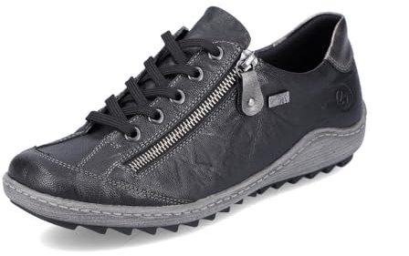 Remonte Damen Low-Top Sneaker R1402, Frauen Halbschuhe,lose Einlage,wasserabweisend,remonteTEX,Sportschuhe,Freizeitschuhe,schwarz Kombi (06),43 EU