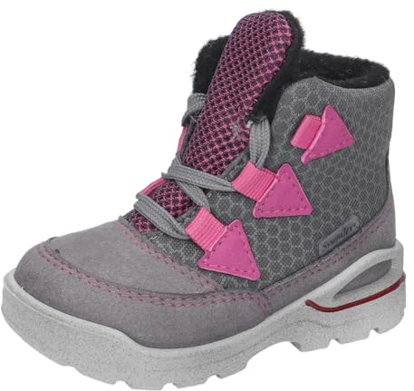 RICOSTA Mädchen Winterstiefel Emil, Baby und Kleinkinder Lauflernschuhe, Weite: Weit, lose Einlage, Sympatex, waschbar, Graphit/rosada (450), 21 EU