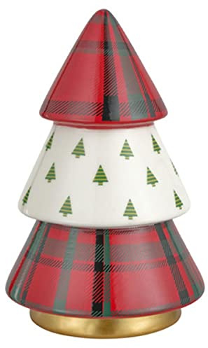 Montemaggi Albero di Natale con Decorazione Tartan 19(H) cm