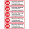 Briefkastenaufkleber - Achtung Stop Bitte Keine Werbung! 5 Aufkleber 70x20mm - Keine kostenlosen Zeitungen, Handzettel, Wurfsendungen und Wochenzeitungen!