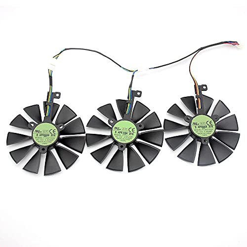 RAKSTORE T129215SH T129215SL 88mm Grafikkarten Lüfter Kompatibel mit ASUS ROG STRIX RTX 2060 RTX 2060 SUPER RTX 2070 Leiser Kühler Lüfter