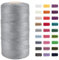 CAMAL Polypropylene Garn 1,5mm x 200m Häkelgarn für Taschen Makramee Garn für Handtasche Häkeln Polypropylene Yarn für Handwerk Wohndekorationen, Platzteller, Umhängetasche (Hellgrau)