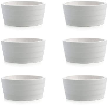 Quid Select Set 6 Mini Ramekin Prcelana 7,7cm Porcelana Apto Microondas Borde Fino