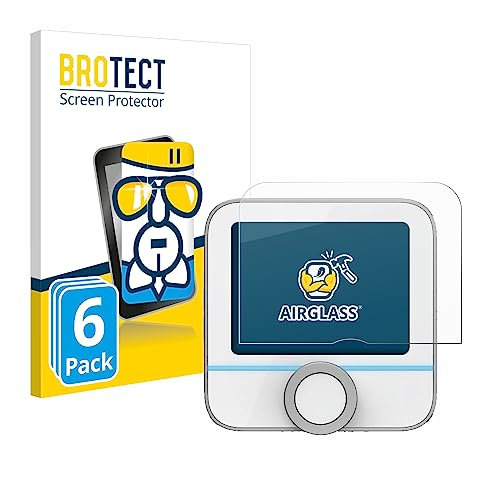 brotect Glass Screen Protector Film compatible with Bosch Smart Home 230 V (Room thermostat II) (6 Pack) - Glass-Foil Protection [Scratch Resistant]
