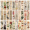 JSRQT 30 Stück Papier Lesezeichen,Vintage-Stil Papier Lesezeichen,Seitenmarker Buch-Accessoires, Schmetterling Blume Pflanze Buchmarken für Buchliebhaber (15x4cm,30 Stil)