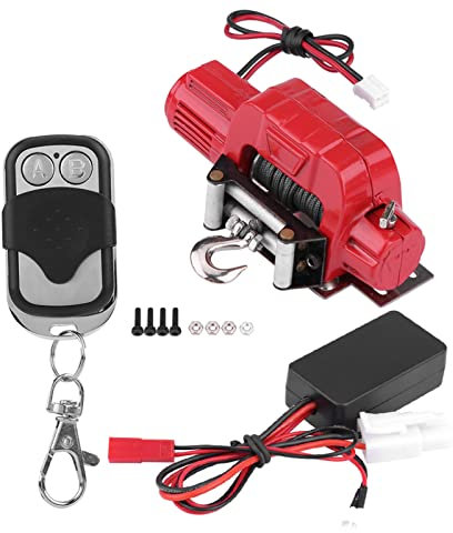 VGEBY RC Crawler Winch, 1/10 RC Winch Control Fernbedienung Empfänger Set Winch Wireless Remote Controller System fürHSP Redcat Car