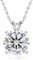 KRKC&CO Moissanite Halskette Damen Silber 925 mit Anhänger, 3 CT Moissanit Diamant, VVS1 Reinheit D Farbe, Länge verstellbar 45+5cm, mit Geschenkbox, Geschenk für Frauen Freundin Mama