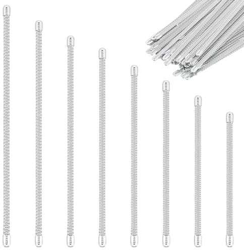 BENECREAT 80 Stück Spiral-Metallstäbchen, 8 Größen Korsett-Stäbchen Stahlstäbchen Zum Nähen, Vorgeschnittene Spiral-Stahlstäbchen Für Die Herstellung von Korsetts