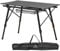 CampFeuer Campingtisch faltbar | 90,5 x 51,5 cm | Klapptisch mit Tragetasche, Gartentisch, Reisetisch | Falttisch höhenverstellbar, Outdoortisch, Beistelltisch | Balkontisch, Mehrzwecktisch (Schwarz)
