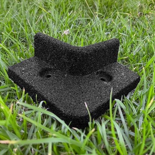 FlexiBorder 2 x 90 Degree Outside Corner Black - Rubber Lawn Edging Border - Garden Edging Border for Grass Lawns - Pathways and Flower Borders