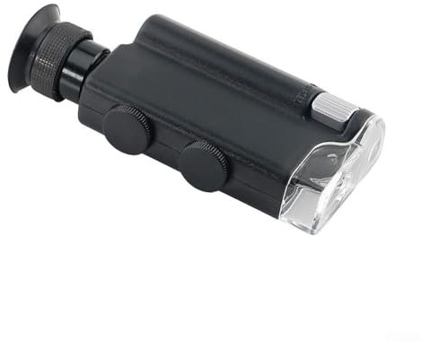 Gemologisches Mikroskop, tragbar, 200 x 240 x Zoom, UV-Licht, LED, High-Definition-Weitwinkelobjektiv, Schmuckinspektion, Fälschungsdetektor