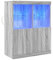 HETFTJN Arzneischrank Gartenschrank Medikamentenschrank Büroschrank - Sideboard Grau Sonoma 81x37x100 cm Holzwerkstoff für Büro Wohnzimmer Flur Schlafzimmer